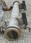 USED: Ketema U-tube shell and tube heat exchanger, 80 square feet, size 12-B-84, horizontal. 316L stainless steel shell rated 150 psi at 450 deg F, (56) 3/4