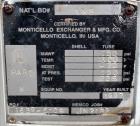 Used Monticello Exchanger & Mfg. 2 Pass Shell and Tube Heat Exchanger, Approximate 2,988 Square Feet, Horizontal. Approximate (953) 3/4