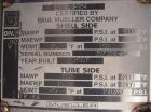 Unused- Mueller Single Pass Shell and Tube Heat Exchanger, 119 square feet, vertical. Tema Type BEM, Tema Size 10-96, Tema Class C. Carbon steel shell rated 150 psi at 600 deg F and -20 deg F at 150 ...