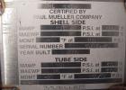 Unused- Mueller Single Pass Shell and Tube Heat Exchanger, 119 square feet, vertical. Tema Type BEM, Tema Size 10-96, Tema Class C. Carbon steel shell rated 150 psi at 600 deg F and -20 deg F at 150 ...