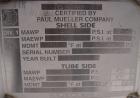 Unused- Mueller 2 Pass Shell and Tube Heat Exchanger, 101 square feet, horizontal. STI Tema Type BEM, Tema Size 6-240, Tema Class C. 304 stainless steel shell rated 125 psi at 600 deg F and -20 deg F...