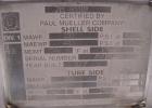 Unused- Mueller 4 Pass Shell And Tube Heat Exchanger, 9 square feet, Horizontal. Tema Type BEM, Tema Size 6-48, Tema Class C. 304 stainless steel shell rated 150 psi at 400 deg.f., and -20 deg.f. at ...