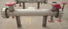 Unused- Mueller 4 Pass Shell And Tube Heat Exchanger, 9 Square Feet, Horizontal. STI Tema Type BEM, Tema Size 6-48, Tema Class C. 304 stainless steel shell rated 150 psi at 400 deg.f., and -20 deg.f....
