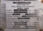 Unused- Mueller 4 Pass Shell And Tube Heat Exchanger, 9 Square Feet, Horizontal. STI Tema Type BEM, Tema Size 6-48, Tema Class C. 304 stainless steel shell rated 150 psi at 400 deg.f., and -20 deg.f....