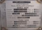 Unused- Mueller 4 Pass Shell And Tube Heat Exchanger, 9 Square Feet, Horizontal. STI Tema Type BEM, Tema Size 6-48, Tema Class C. 304 stainless steel shell rated 150 psi at 400 deg.f., and -20 deg.f....