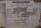 Unused- Mueller Single Pass Shell and Tube Heat Exchanger, 42 square feet, horizontal. Tema Type BEM, Tema Size 6-96, Tema Class C. 304 stainless steel shell rated 150 psi at 200 deg F and -20 deg F ...