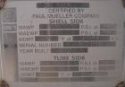 Unused- Mueller Single Pass Shell snd Tube Heat Exchanger, 42 square feet, horizontal. Tema Type BEM, Tema Size 6-96, Tema Class C. 304 stainless steel shell rated 150 psi at 200 deg F and -20 deg F ...