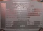 Unused- Mueller Single Pass Shell and Tube Heat Exchanger, 42 square feet, horizontal. Tema Type BEM, Tema Size 6-96, Tema Class C. 304 stainless steel shell rated 150 psi at 200 deg F and -20 deg F ...