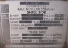 Unused- Mueller 4 Pass U Tube Shell and Tube Heat Exchanger, 175 square feet, horizontal. Tema Type BEU, Tema Size 10-192, T...