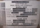 Unused- Mueller 4 Pass U Tube Shell and Tube Heat Exchanger, 175 square feet, horizontal. Tema Type BEU, Tema Size 10-192, Tema Class C. 304 stainless steel shell rated 150 psi at 500 deg F and -20 d...
