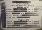 Unused- Mueller 4 Pass U Tube Shell and Tube Heat Exchanger, 175 square feet, horizontal. Tema Type BEU, Tema Size 10-192, Tema Class C. 304 stainless steel shell rated 150 psi at 500 deg F and -20 d...