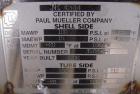 Unused- Horizontal Mueller U Tube Heat Exchanger, 18 Square Feet