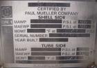 Unused- Mueller 4 Pass U Tube Shell and Tube Heat Exchanger, 25 square feet, horizontal. Tema Type BEU, Tema Size 6-96, Tema Class C. 304 stainless steel shell rated 150 psi at 600 deg F and -20 deg ...