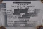 Unused- Mueller U Tube Shell and Tube Heat Exchanger, 56 square feet, horizontal. Tema Type BEU, Tema Size 8-96, Tema Class C. 304 stainless steel shell rated 150 psi at 400 deg F and -20 deg F at 15...