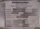 Unused- Mueller 4 Pass U Tube Shell And Tube Heat Exchanger, 25 square feet, Horizontal. Tema Type BEU, Tema Size 6-96, Tema Class C. 304 stainless steel shell rated 150 psi at 600 deg.f., and -20 de...