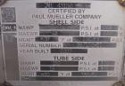 Unused- Mueller 4 Pass U Tube Shell and Tube Heat Exchanger, 25 square feet, horizontal. Tema Type BEU, Tema Size 6-96, Tema Class C. 304 stainless steel shell rated 150 psi at 600 deg F and -20 deg ...