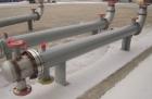 Unused- Mueller Single Pass Shell and Tube Heat Exchanger, 77 square feet, horizontal. STI Tema Type BEU, Tema Size 8-108, Tema Class C. SA53 carbon steel shell rated 150 psi at 200 deg F, and -20 de...