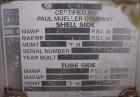 Unused- Mueller Single Pass Shell and Tube Heat Exchanger, 77 square feet, horizontal. STI Tema Type BEU, Tema Size 8-108, Tema Class C. SA53 carbon steel shell rated 150 psi at 200 deg F, and -20 de...