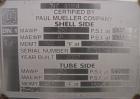 Unused- Mueller 6 Pass U Tube Shell and Tube Heat Exchanger, 84 square feet, horizontal. Tema Type BEU, Tema Size 8-216, Tema Class C. 304 stainless steel shell rated 150 psi at 300 deg F and -20 deg...