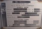 Unused- Mueller 6 Pass U Tube Shell and Tube Heat Exchanger, 84 square feet, horizontal. Tema Type BEU, Tema Size 8-216, Tema Class C. 304 stainless steel shell rated 150 psi at 300 deg F and -20 deg...