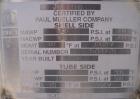 Unused- Mueller 6 Pass U Tube Shell and Tube Heat Exchanger, 84 square feet, horizontal. Tema Type BEU, Tema Size 8-216, Tema Class C. 304 stainless steel shell rated 150 psi at 300 deg F and -20 deg...