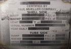 Unused- Mueller U Tube Shell and Tube Heat Exchanger/ Reboiler, 208 square feet,horizontal. STI Tema Type BKU, Tema Size 12/20-228, Tema Class B. 20’’ diameter 304L stainless steel shell rated 150 ps...