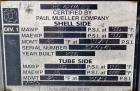 Unused- Mueller U Tube Shell & Tube Heat Exchanger, 31 Square Feet, Horizontal. Tema Type BKU, Tema Size 6/12-120, Tema Class C. 304 Stainless steel shell rated 150 psi at 500 deg F and -20 deg F at ...