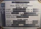 Unused- Mueller Shell and Tube Heat Exchanger, 341 square feet, horizontal. Carbon steel shell rated 150 psi at 200 deg F and -20 deg F at 150 psi. (109) 3/4