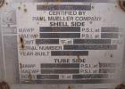 Used Mueller Shell And Tube Heat Exchanger, 235 Square Feet, Horizontal. Carbon steel shell rated 150 psi at 200 deg.f., and -20 deg.f. at 150 psi. (109) 3/4
