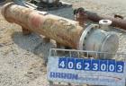 Used Ludell Manufacturing 6 pass shell and tube heat exchanger, model 18-108-6. Approximately 264 square feet, horizontal. Carbon steel shell rated 200 psi at 400 deg F, (150) 3/4'' diameter x 9' lon...