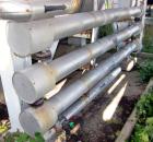 Used Enerquip Shell & Tube Heat Exchanger, Approximately 39.9 Square Feet, Stainless Steel, Horizontal. Type BEM-3-120. 304L Stainless steel shell rated 150 psi & Full Vacuum at 300 degrees F. (61) 1...