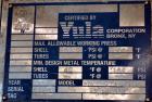 Used Yula U Tube Shell & Tube Heat Exchanger, 672 Square Feet, Model WCV-8J-108AA2S. 316L Stainless steel tubes, tube sheet and bonnet. (321) U tubes rated 150 psi at 350 degrees F., 304 stainless st...