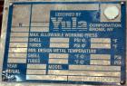 Used Yula U Tube Shell & Tube Heat Exchanger, 672 Square Feet, Model WCV-8J-108AA2S. 316L Stainless steel tubes, tube sheet and bonnet. (321) U tubes rated 150 psi at 350 degrees F., 304 stainless st...