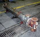 Used Multi Pass Shell and Tube Heat Exchanger, 119 square feet, horizontal. 316 stainless steel shell, no rating. (76) 3/4