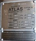 Used Atlas U Tube Shell & Tube Heat Exchanger, 128 Square Feet. 316L Stainless steel tubes, tube sheet and bonnet. (56) U tubes rated 150 psi at 350 degrees F., carbon steel shell rated 150 psi at 35...