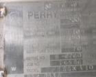 Used Perry Products Shell & Tube Heat Exchanger, 64 Square Feet, Horizontal. 304 Stainless steel shell rated 200 psi at 10 to 400 degrees F., (85) 3/4” diameter x 48” long 316L stainless steel tubes ...