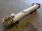 Used Pfaudler 4 Pass Shell & Tube Heat Exchanger, 99 Square Feet, Horizontal.