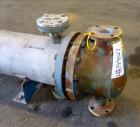 Used Pfaudler 4 Pass Shell & Tube Heat Exchanger, 99 Square Feet, Horizontal.