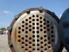 Used Pfaudler 4 Pass Shell & Tube Heat Exchanger, 99 Square Feet, Horizontal.