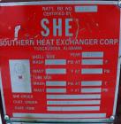 Used Southern Heat Exchanger Shell & Tube Heat Exchanger, Approximate 124 Square Feet, Horizontal. Carbon steel shell rated 100 psi at 350 degrees F. (195) 3/8