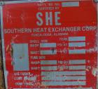 Used Southern Heat Exchanger Shell & Tube Heat Exchanger, Approximate 124 Square Feet, Horizontal. Carbon steel shell rated 100 psi at 350 degrees F. (195) 3/8