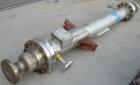 USED: Weldon single pass shell and tube heat exchanger, 18.8 square feet, vertical. 316 stainless steel shell rated 200 psi at 500 deg F. (16) 3/4