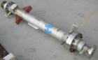 USED: Weldon single pass shell and tube heat exchanger, 18.8 square feet, vertical. 316 stainless steel shell rated 200 psi at 500 deg F. (16) 3/4