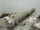 Used Yula U Tube Heat Exchanger, 18 Square Feet, Model CV-2A-60AS, Horizontal. 316 Stainless steel shell rated 150 psi at 40 to 300 degrees F. (11) 5/8