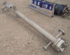 Used Yula U Tube Heat Exchanger, approximately 15 square feet, stainless steel, vertical, model CV-2AA-78AAS. 304L stainless steel shell rated FV/100 psi at 350 deg F, and –20 deg F at FV/100 psi. (9...