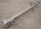 Used Yula U Tube Heat Exchanger, approximately 15 square feet, stainless steel, vertical, model CV-2AA-78AAS. 304L stainless steel shell rated FV/100 psi at 350 deg F, and –20 deg F at FV/100 psi. (9...