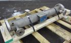 Used Yula Corporation Single Pass Shell & Tube Heat Exchanger, 19 Square Feet, Vertical. Model WC-1A-42AAS. 316L Stainless steel shell rated 120 psi at 350 degrees F. (42) 1/2