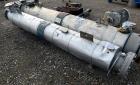 Used Yula 2 Pass Shell & Tube Heat Exchanger, 58 Square Feet, Model WC-2D-120BS, 316L Stainless Steel, Horizontal. 316L Stainless steel shell rated 100 psi at 40 to 500 degrees F. (36) 3/4