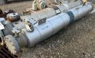 Used Yula 2 Pass Shell & Tube Heat Exchanger, 58 Square Feet, Model WC-2D-120BS, 316L Stainless Steel, Horizontal. 316L Stainless steel shell rated 100 psi at 40 to 500 degrees F. (36) 3/4