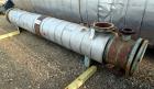 Used Yula 2 Pass Shell & Tube Heat Exchanger, 302 Square Feet, Model WC-2H-144BS, 304L Stainless Steel, Horizontal. 304L Stainless steel shell rated 75 psi at 40 to 250 degrees F. (130) 3/4” diameter...
